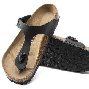 BIRKENSTOCK Black Sandals with Cork Sole